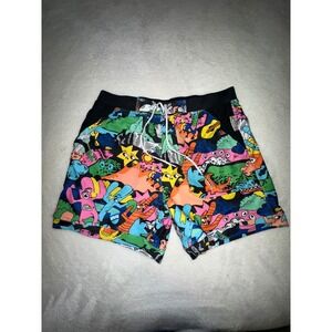 Mens TADDLEE Medium Novelty‎ Print Swim Trunks Drawstring Casual Shorts